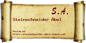 Steinschneider Ábel névjegykártya